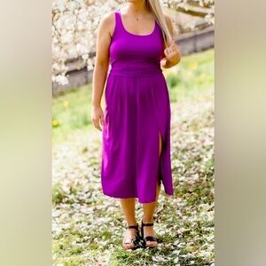 Vanilla Bay Coastal Charm Midi Dress Violet Size Large New With Tags